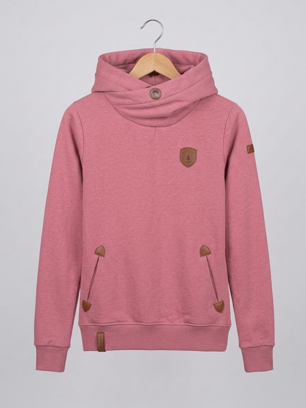Wanakome Rose Pink Hooded Pullover Sweater Size Small